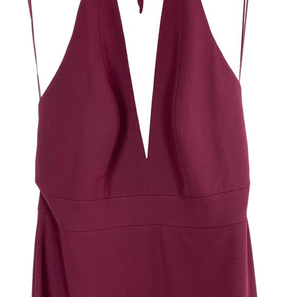 Dress The Population Camden Mermaid Hem Evening Gown – Burgundy, XL - Picture 5 of 12